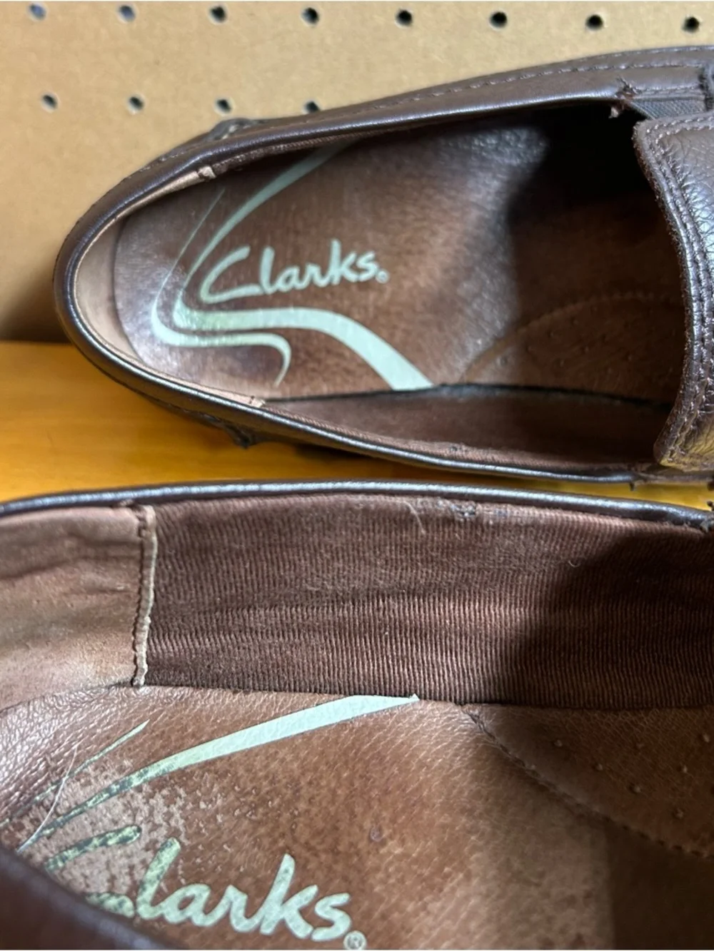 Clarks‎ Men’s Dark Brown Hamilton Free Leather Slip-On Loafers, 10M